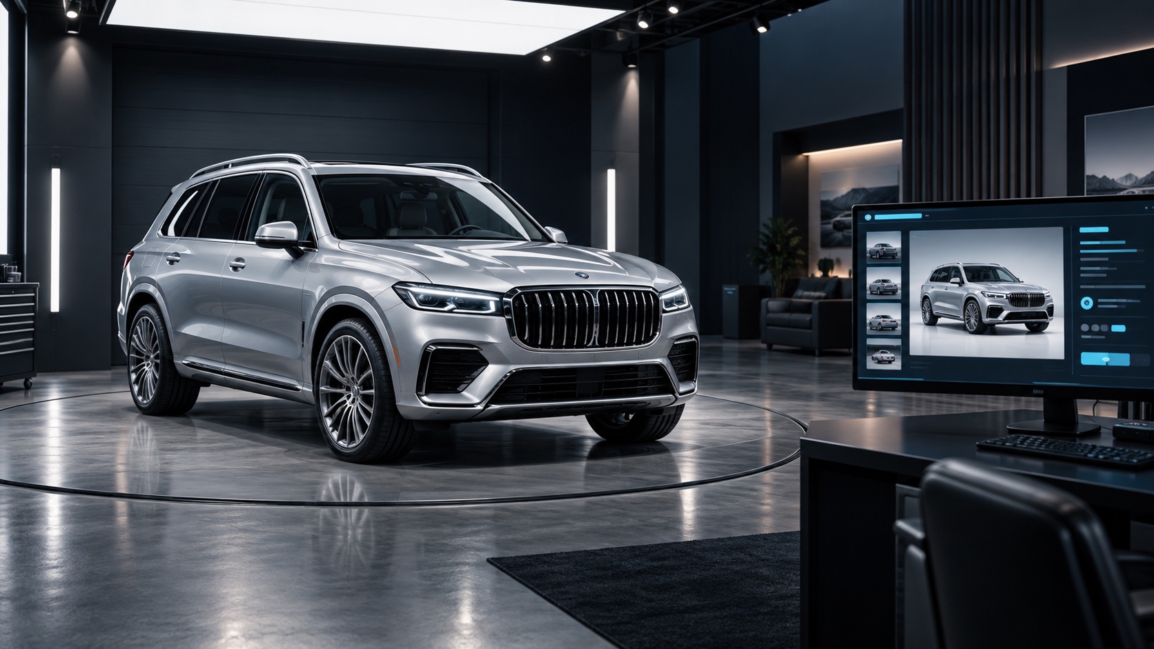 Vehicle listing workspace in a premium dealership