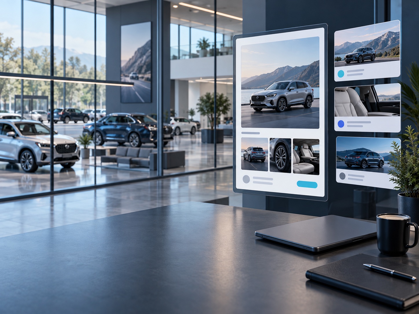 Dealership marketing and social media workspace