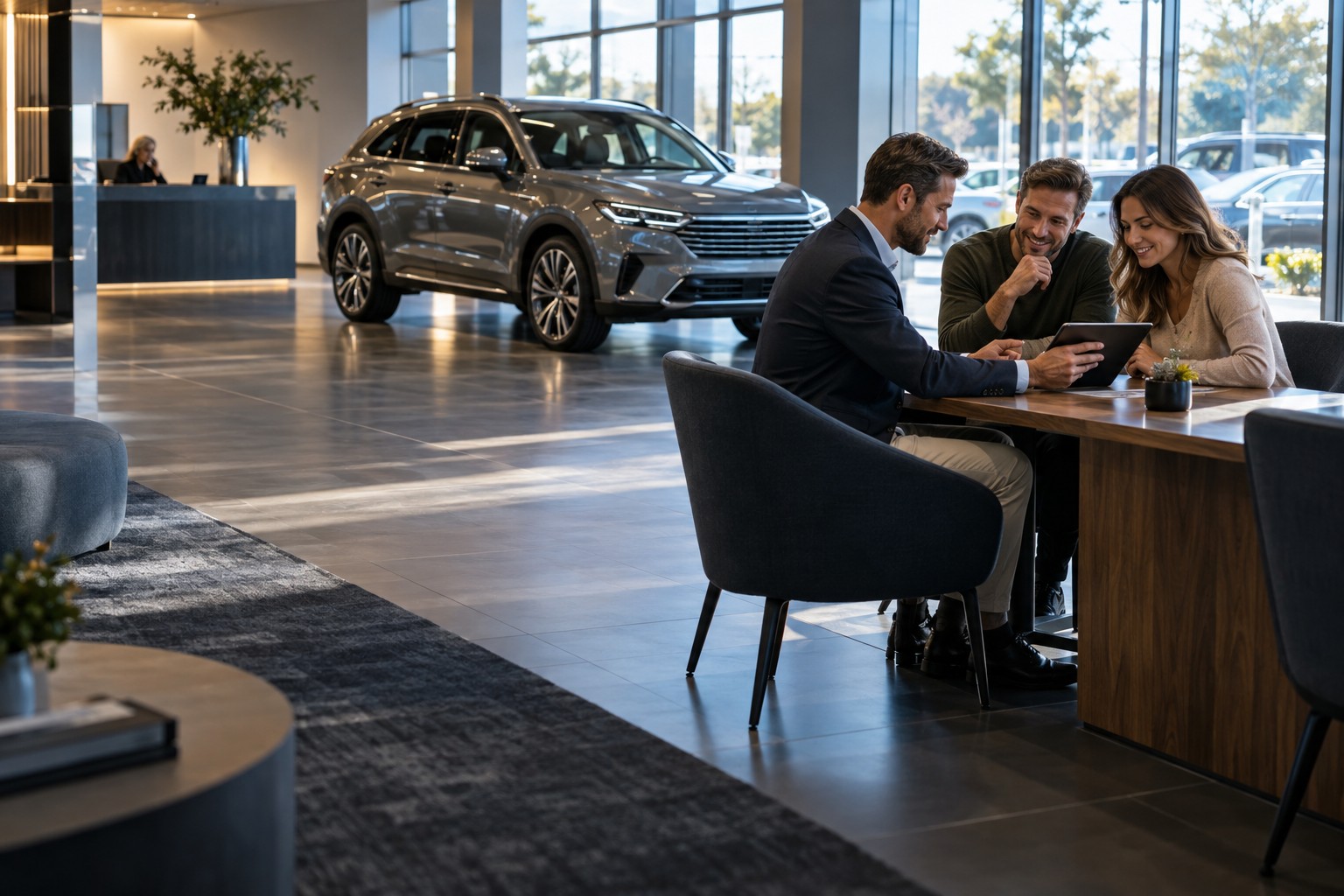 Premium dealership sales showroom